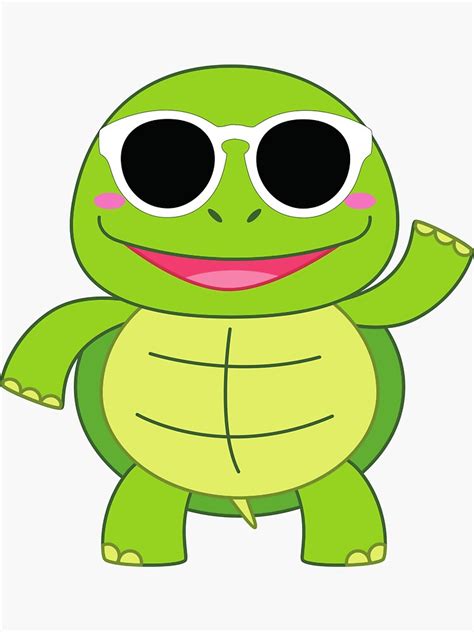 Turtle Wearing Sunglasses Sticker By Kemonbtw204 Redbubble