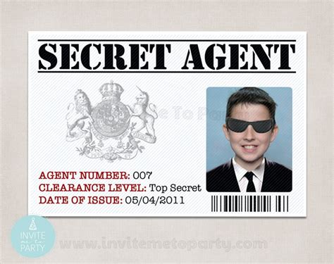 Secret Agent Id Detective Id Spy Id