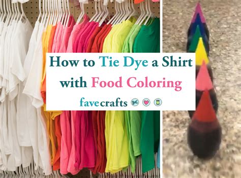 This is a super cool design. How to Tie Dye a Shirt with Food Coloring | FaveCrafts.com