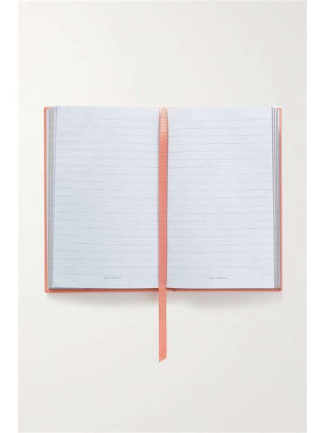 Smythson Panama The World Is Your Oyster Textured Leather Notebook