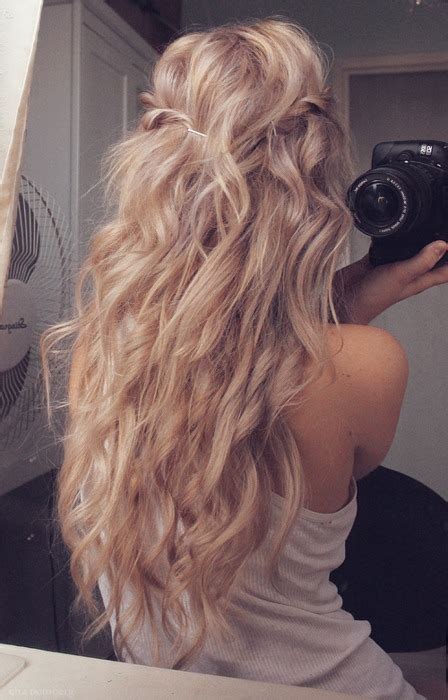 Loose curls hair | tumblr. Girls Hairstyles Idea: Casual Long Rippling Blonde Waves ...