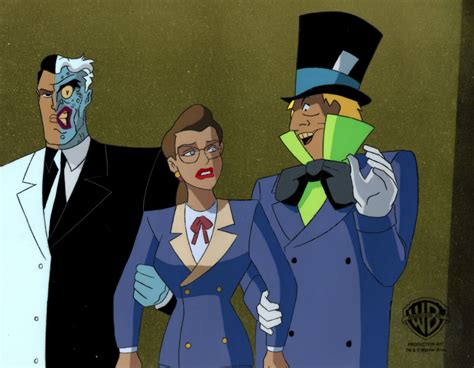 Batman Animated Series Original Prod Cel Van Dorn Mad Hatter Two Face Trial Ebay