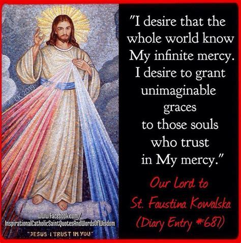 Catholic News World Quote To Share Of Jesus To St Faustina I Desire