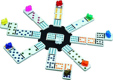 Mexican Train Dominoes Game Set Double 12 Color Domino Cardinal