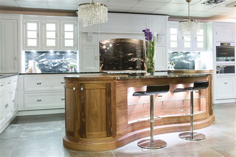 Shaker kitchen cabinets are a stunning, versatile addition to any style of home; Beautiful solid walnut island, solid walnut curves ...