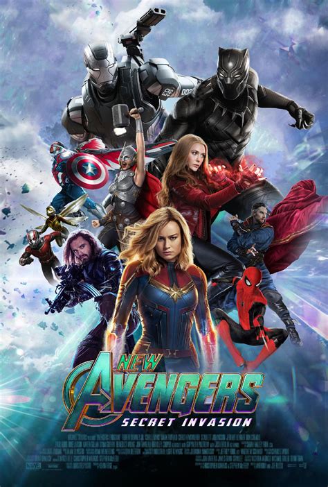 New Avengers Secret Invasion Poster Héroes Marvel Personajes De