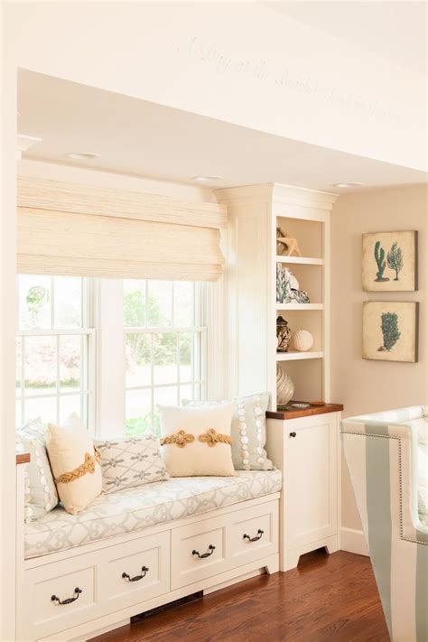 Built In Window Seat With Drawers And Display Shelves Home Decor