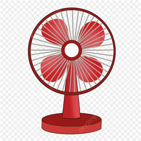 Electric Fan Clipart Transparent Background Red Desk Vertical Electric