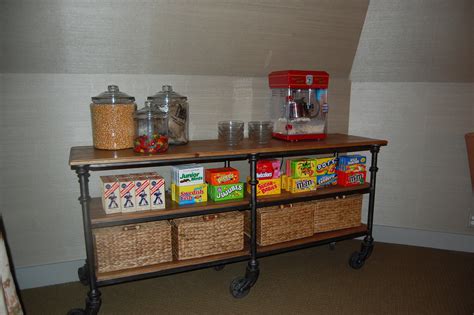 snacks inside home theater - Hooked on Houses
