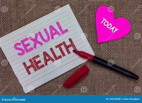 Handwriting Text Writing Sexual Health Concept Meaning Healthier Body Satisfying Sexual Life