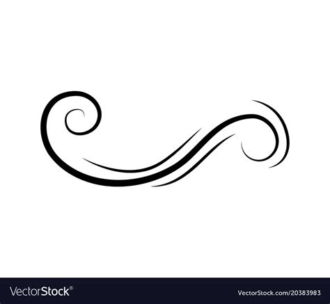 Download Hand drawn ink swirly line unique divider Vector Image