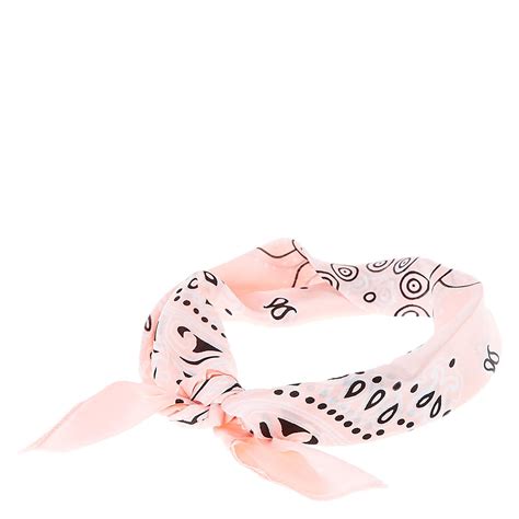 Pink Paisley Silk Bandana Headwrap Claires