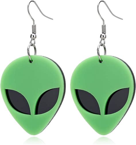 Happyyami Alien Earrings Dangle Earrings For Women Acrylic Drop
