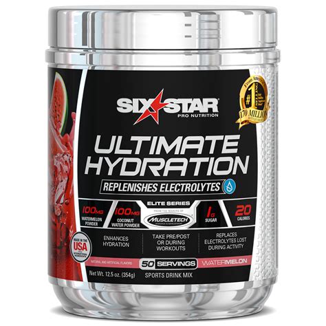 Electrolyte Powder Six Star Ultimate Hydration Powder Replenish Electrolytes Post Workout