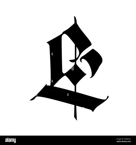 Lettera L In Stile Gotico Vettore Alfabeto Il Simbolo è Isolato Su