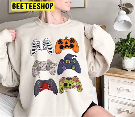Halloween Game Controller Spooky Joysticks Trending Unisex Shirt