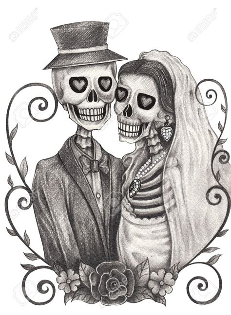 Skeleton Drawing Day Of The Dead