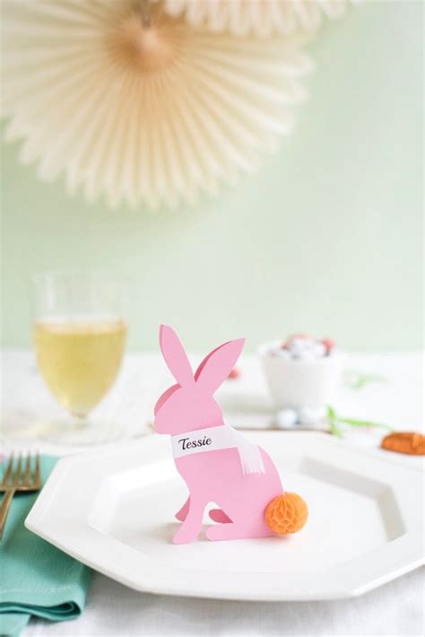 Easter Bunny Place Cards Diy Oh Happy Day Easter Place Cards Diy