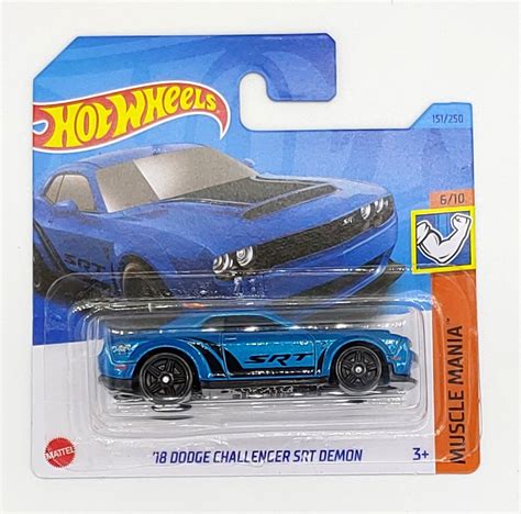 Dodge Challenger Srt Demon Blue Hot Wheels