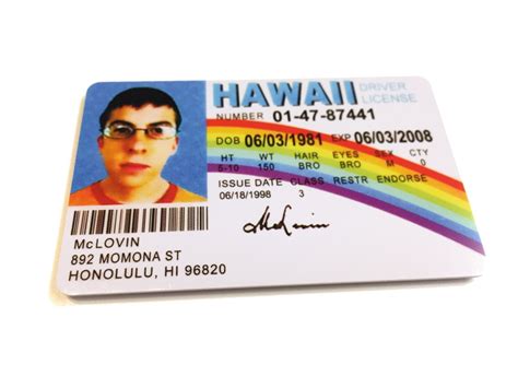 Mclovin Superbad Plastic Id Card Film Novelty Prop Ebay