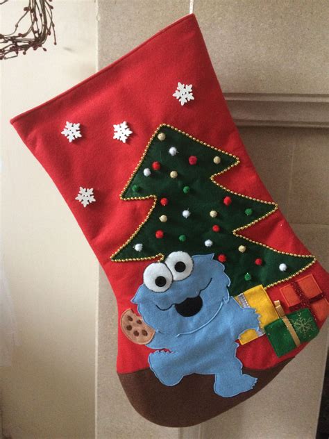 Cookie Monster Christmas Stocking Christmas Stockings Quilting