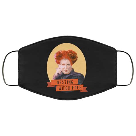 Resting Witch Face Winifred Sanderson Hocus Pocus Reusable Face Mask