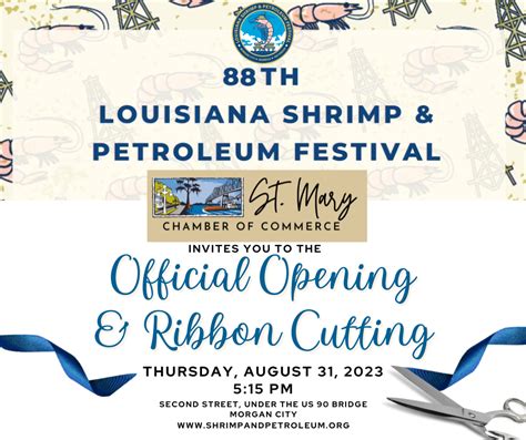 Ribbon Cutting Shrimp And Petroleum Festival Opening St Mary Parish