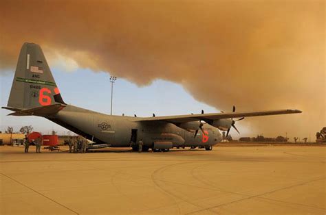 California Air National Guards 146th Airlift Wing Battling Raging