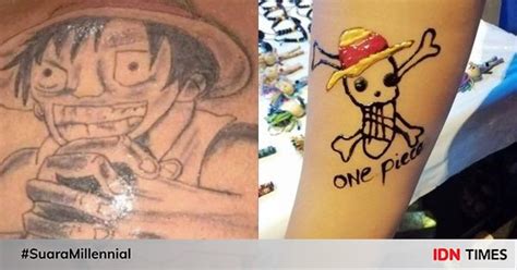 12 Potret Lucu Orang Pakai Tato One Piece Ala Kadarnya