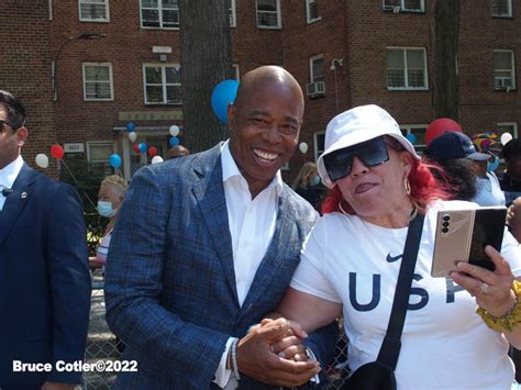 Mayor Eric Adams Visits A Nycha Housing Project In Brooklyn Ny