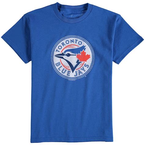 Toronto Blue Jays Youth Distressed Logo T Shirt Royal Blue
