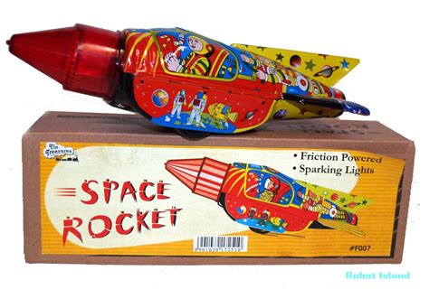 Astronaut Space Rocket Tin Toy New Robot Island