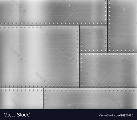 Metal Textured Background With Rivets Royalty Free Vector