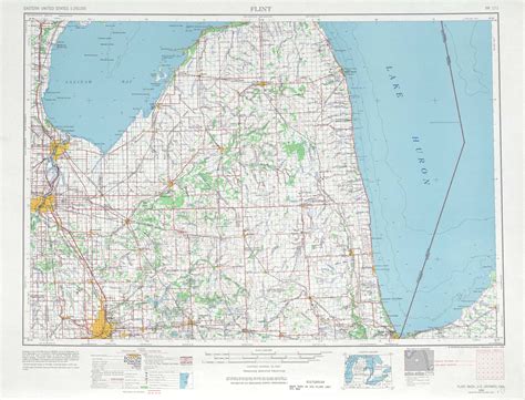 Flint Topographic Maps Mi Usgs Topo Quad 43082a1 At 1250000 Scale