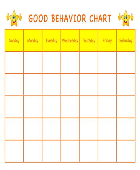 Daily Behavior Chart Printable