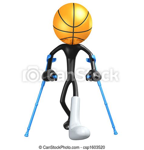 Injured Basketball Player 3d Concept And Presentation Figure