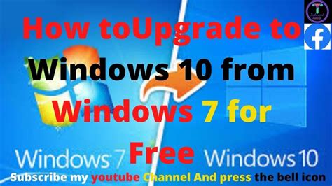 How To Update Windows 7 To Windows 10 Without Losing Data Youtube
