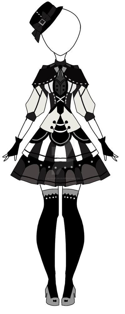 Victorian Monochromatic Outfit Adoptable Closed By As Adoptables On