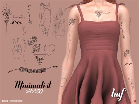 Tattoo Minimalist By Izziemcfire From Tsr • Sims 4 Downloads
