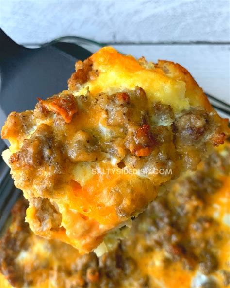 Simple Sausage Hash Brown Casserole With Loads Of Cheese Hashbrown