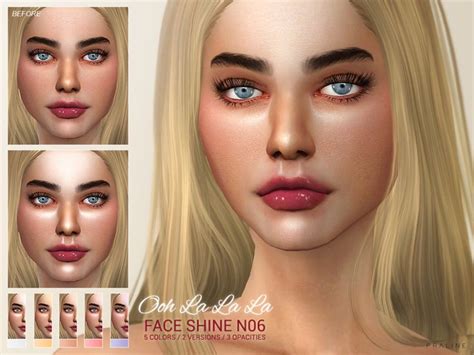 Modding the sims 4 makes it more vibrant and essential for simulation gameplay. Ooh la la la face shine N06 by Praline Sims 4 Maxis Match ...