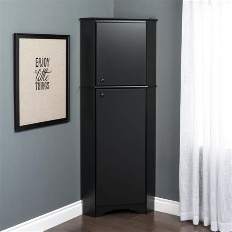 Elite Tall 2 Door Corner Storage Cabinet Prepac Mfg
