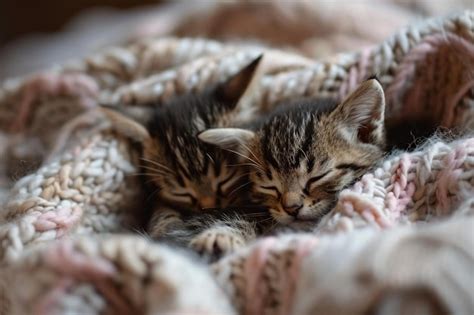 Premium Ai Image Cute Baby Cats Siblings Cuddle With Each Other