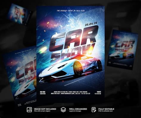 Premium Psd Creative Car Show Poster Template For Automotive Events
