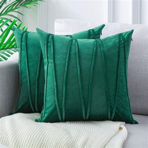 Topfinel Decorative Hand Made Throw Pillow Covers For Couch Bed Soft
