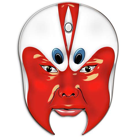 Peking Opera Face Paint Masks Wen Zhong Shower Curtain For Sale By