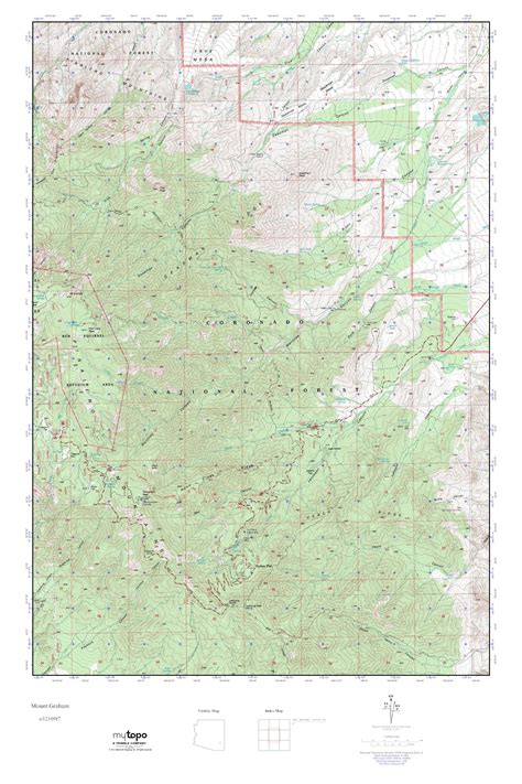 Mytopo Mount Graham Arizona Usgs Quad Topo Map