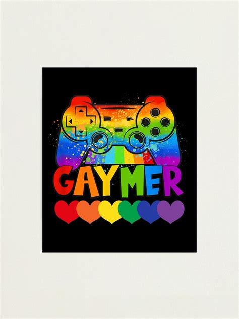 Gaymer Gay Pride Flag Lgbt Gamer Lgbtq Gaming Gamepad Photographic