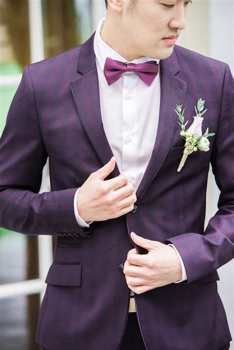 Purple Colour Wedding Suit Mathilda Levesque