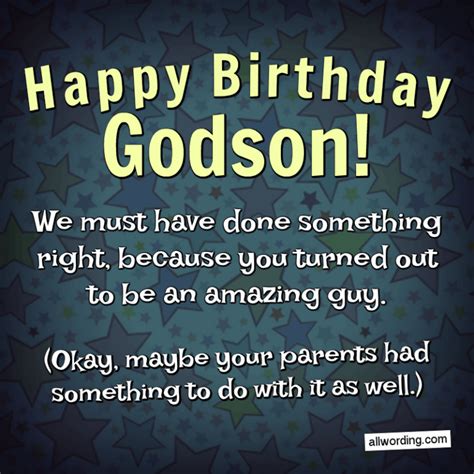 25 Ways To Say Happy Birthday To A Godson